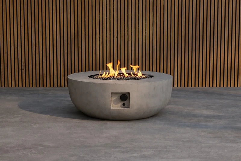 Kea Rund Gas Ildbord ⌀91 cm – Grå Fibercement