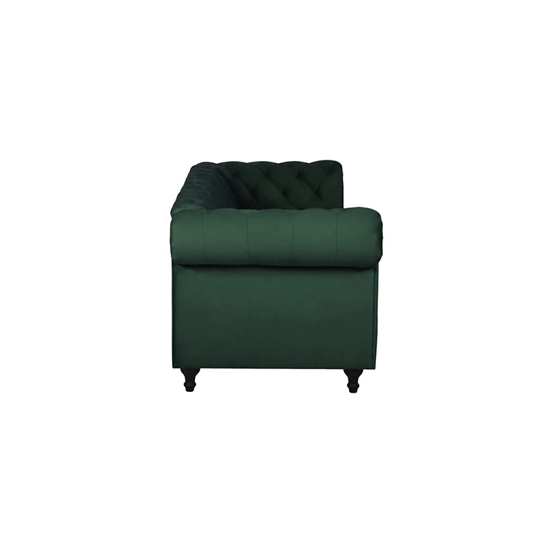 Velvet 3-Personers Sofa – Grøn Chesterfield Design